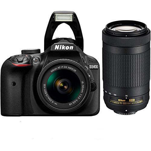 New Nikon D3400 Camera & AF-P 18-55mm + AF-P DX 70-300mm F/4.5-6.3G ED VR Twin Lens KIT