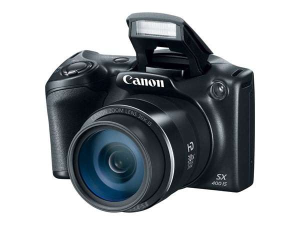 Canon Powershot SX400 IS 16MP Point and Shoot Camera (Black) with 30x Optical Zoom