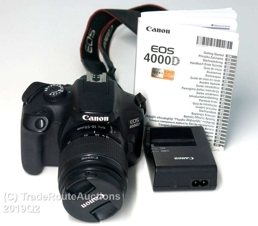 Canon 4000D DSLR Camera and EF-S 18-55 mm f/3.5-5.6 III Lens Kit