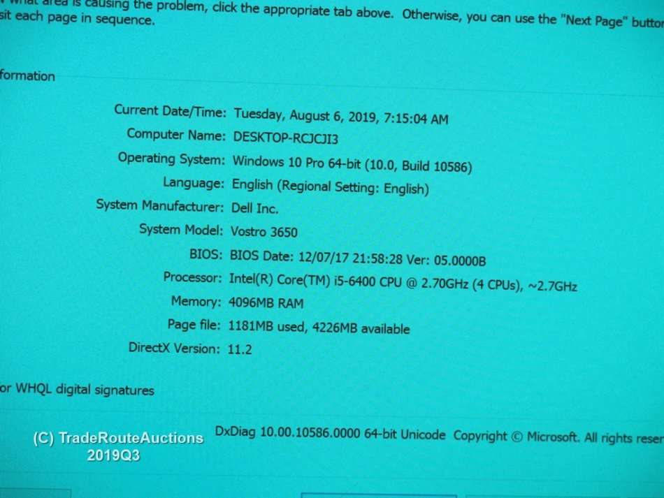Dell Vostro 3650 Desktop PC | Core i5 6400 6th Gen 2.7Ghz | 4GB RAM | 500GB HDD DESKTOP PC
