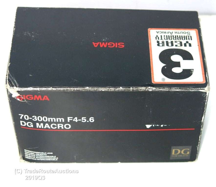 BOXED - SIGMA DG 70-300mm Telephoto Zoom Lens for Canon DSLR Cameras