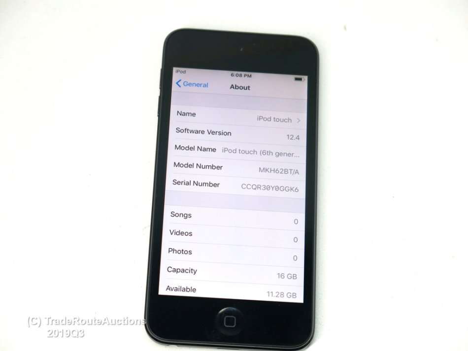 APPLE iPod Touch | MKH62BT/A | 16GB SPACE GREY | A1574 | 6TH GEN