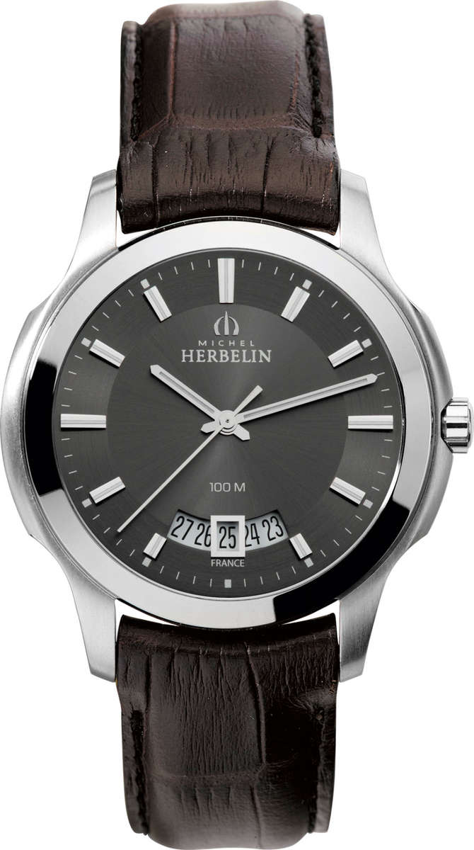 Michel Herbelin Ambassador Gents Watch 12239/14MA - Date Leather Strap