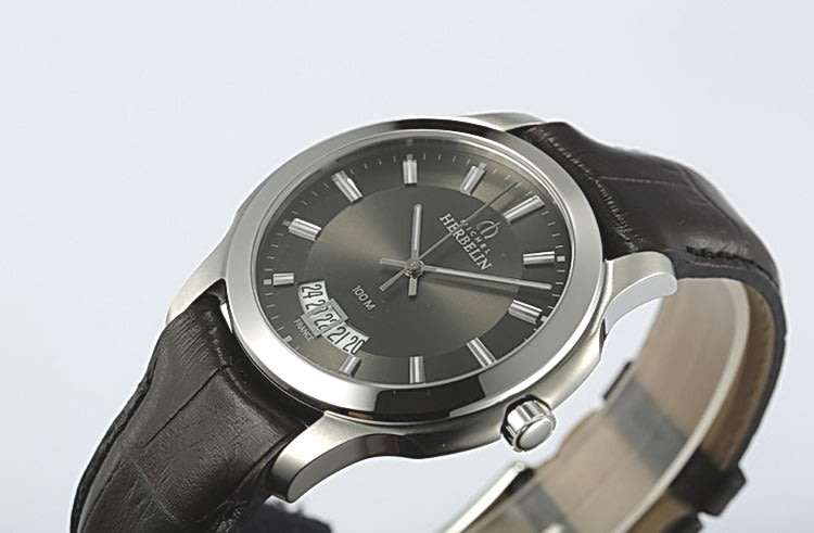 Michel Herbelin Ambassador Gents Watch 12239/14MA - Date Leather Strap
