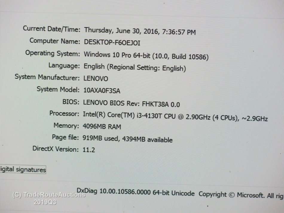 Lenovo ThinkCentre M73 Tiny Desktop | Core i3-4130T CPU @ 2.9GHz | 4GB RAM | WIN 10 | 500GB HDD