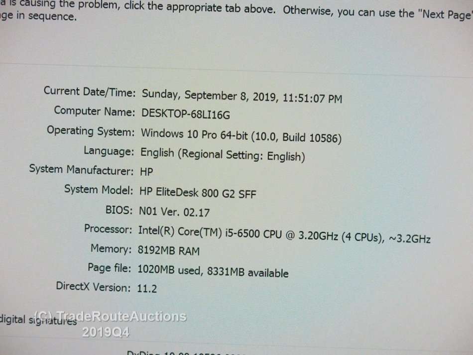 HP EliteDesk 800 G2 Small Form Factor PC | Core i5 6500 6th Gen 3.20Ghz | 8GB RAM | 250GB HDD