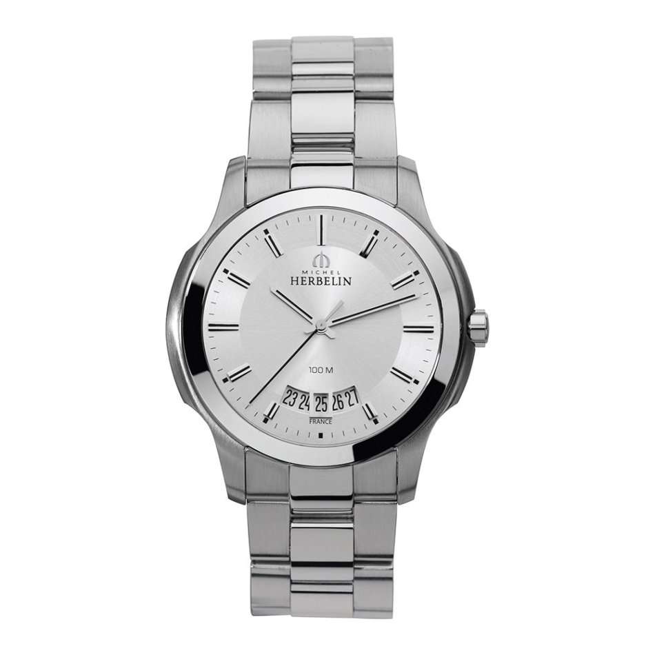 Michel Herbelin Ambassador Silver Dial S/Steel bracelet Gents watch - 12239/B11