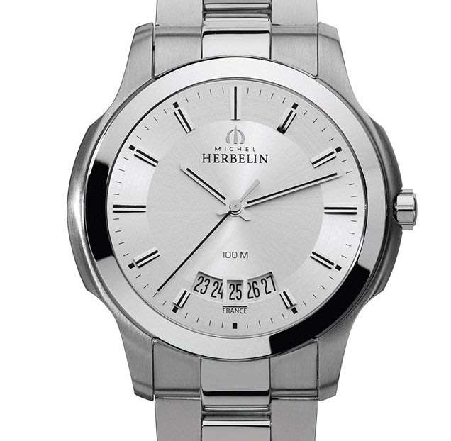 Michel Herbelin Ambassador Silver Dial S/Steel bracelet Gents watch - 12239/B11