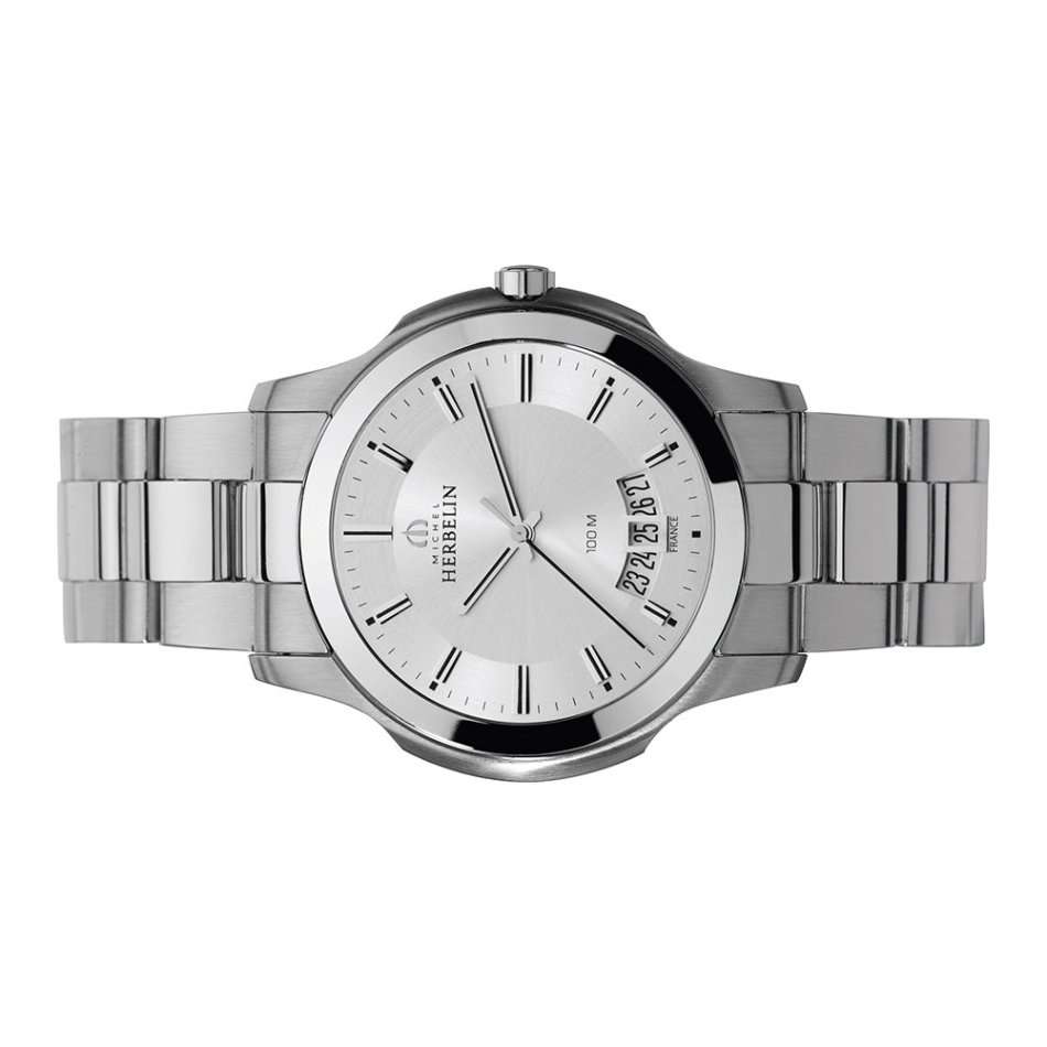 Michel Herbelin Ambassador Silver Dial S/Steel bracelet Gents watch - 12239/B11