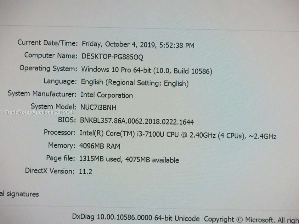 BOXED - Intel NUC Mini-PC NUC7i3BNH | CORE i3 7100U 7th Gen 2.4GHz | 4GB RAM | 120GB SSD