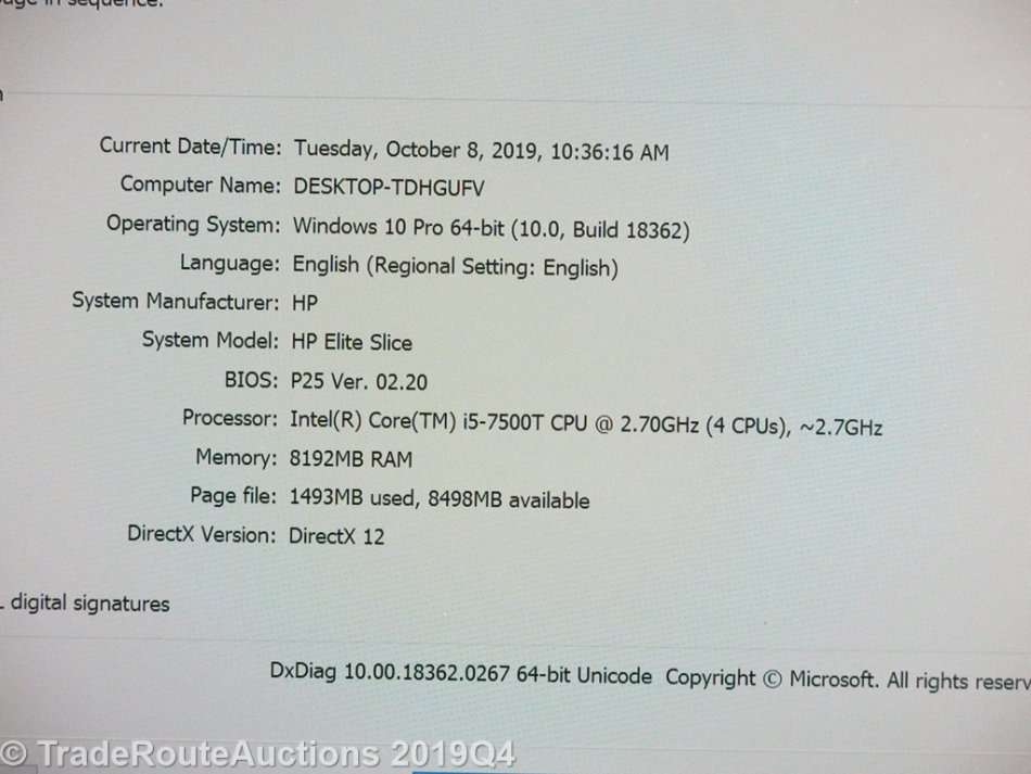 HP Elite Slice Mighty and Modular Mini PC | CORE i5 7500T 7th Gen 2.7GHz | 8GB RAM | 256GB SSD