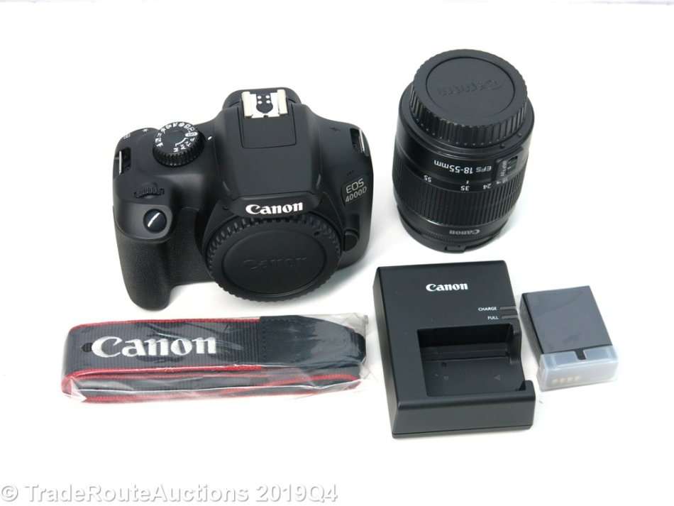 Canon 4000D DSLR Camera and EF-S 18-55 mm f/3.5-5.6 III Lens Kit