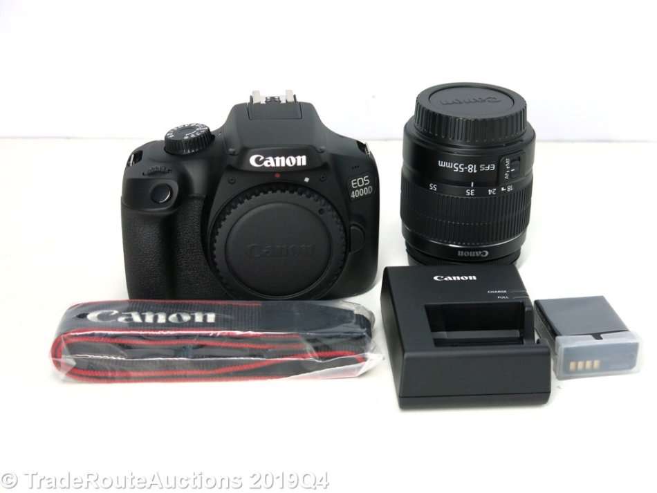 Canon 4000D DSLR Camera and EF-S 18-55 mm f/3.5-5.6 III Lens Kit