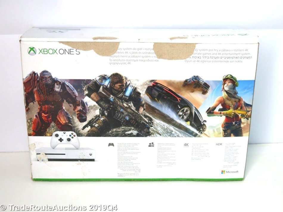 BOXED - Microsoft Xbox One S 1TB Console (WHITE) Model 1681 + 1 Controller