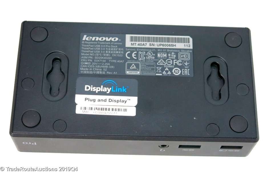 Docking Station - Lenovo ThinkPad USB 3.0 Pro Dock (40A7)
