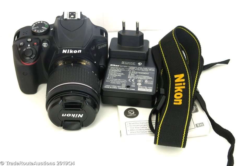Nikon D3400 24.2 MP CMOS Digital SLR Camera body + Nikon AF-P 18-55 VR Lens Kit