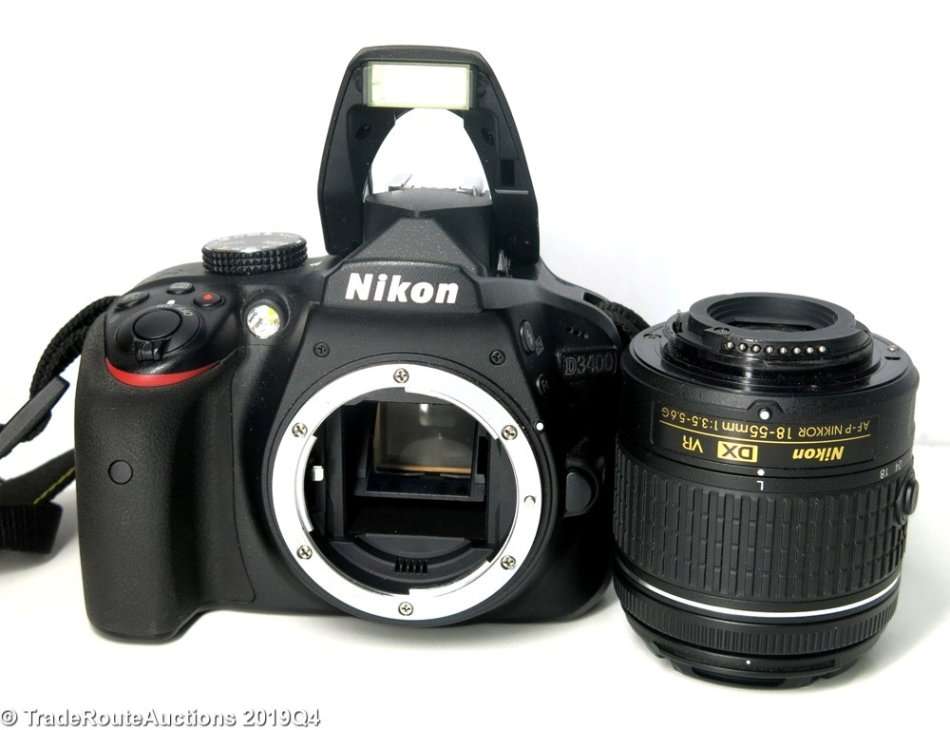 Nikon D3400 24.2 MP CMOS Digital SLR Camera body + Nikon AF-P 18-55 VR Lens Kit