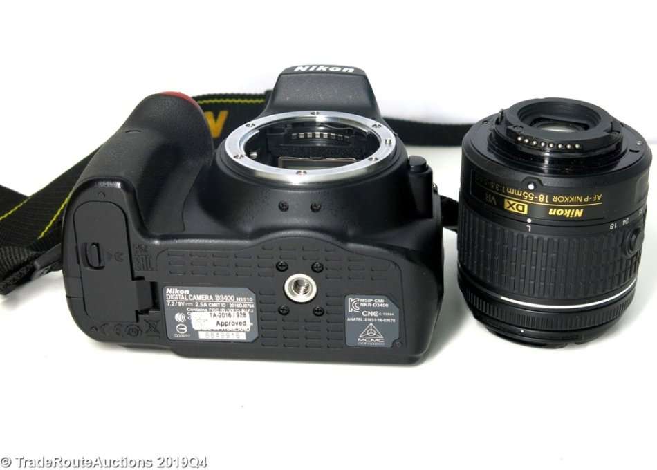 Nikon D3400 24.2 MP CMOS Digital SLR Camera body + Nikon AF-P 18-55 VR Lens Kit