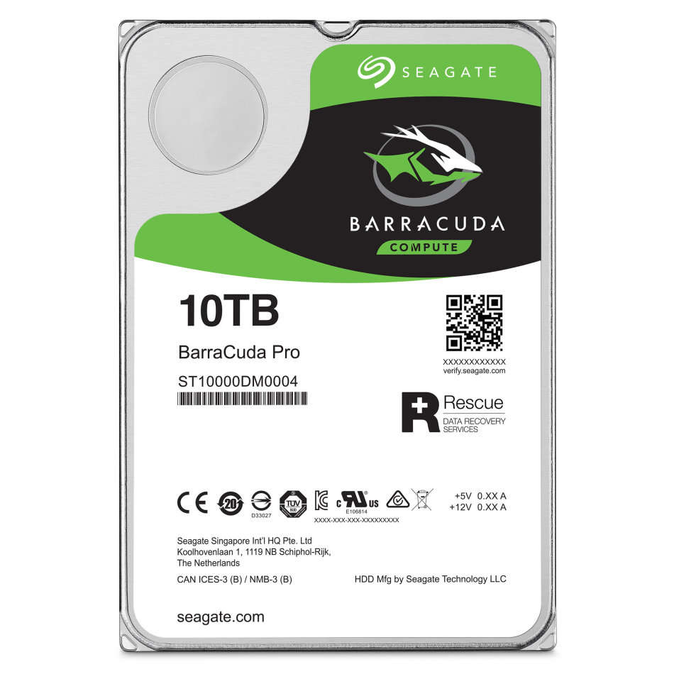 Seagate 10TB BarraCuda Pro 7200 rpm SATA III 3.5" Internal HDD - ST10000DM0004