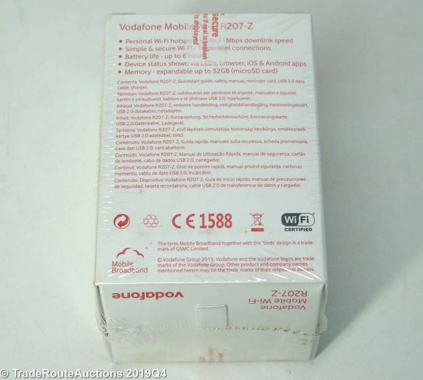 Vodafone Mobile Wi-Fi R207Z Wireless Hotspot Modem Router