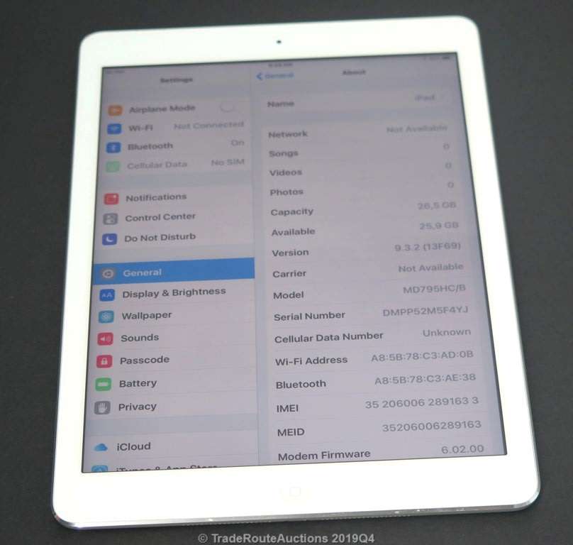 IPAD AIR | 32GB | 4G CELLULAR & WiFi | SILVER | GENUINE APPLE | MD795HC/A ***  RETINA DISPLAY  ***