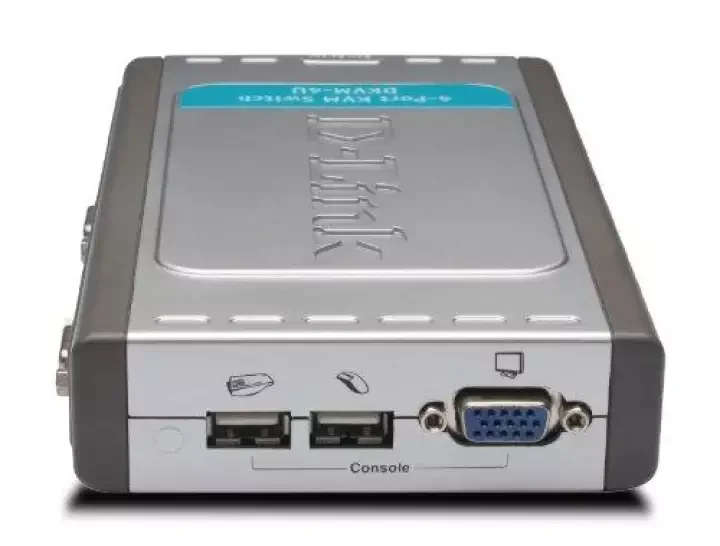 D-Link DKVM-4U 4-Port USB KVM Switch - Share Monitor, Keyboard & Mouse with 4Pcs or Servers