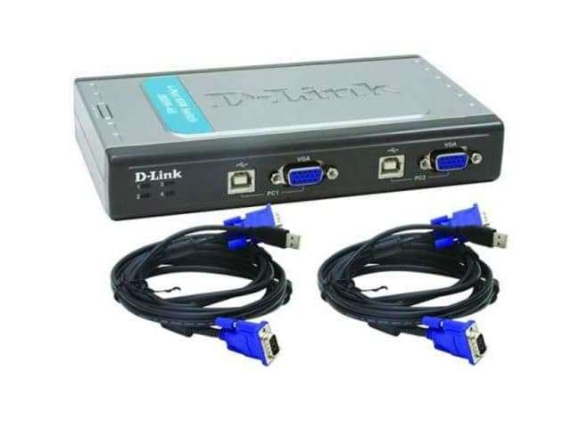D-Link DKVM-4U 4-Port USB KVM Switch - Share Monitor, Keyboard & Mouse with 4Pcs or Servers