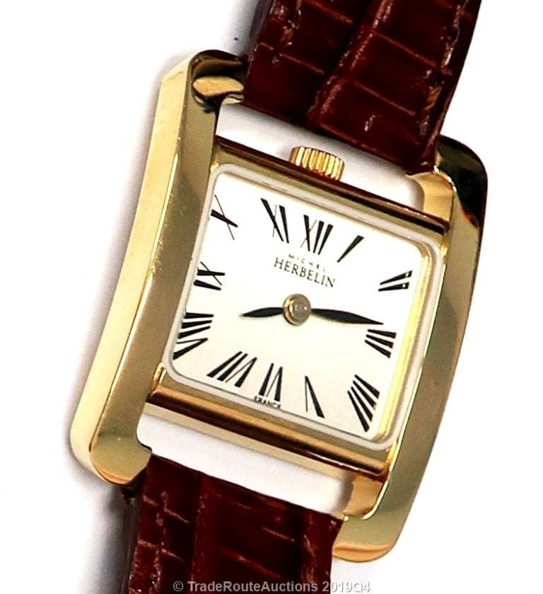Michel Herbelin Ladies Mini Watch Gold Plated - 17037