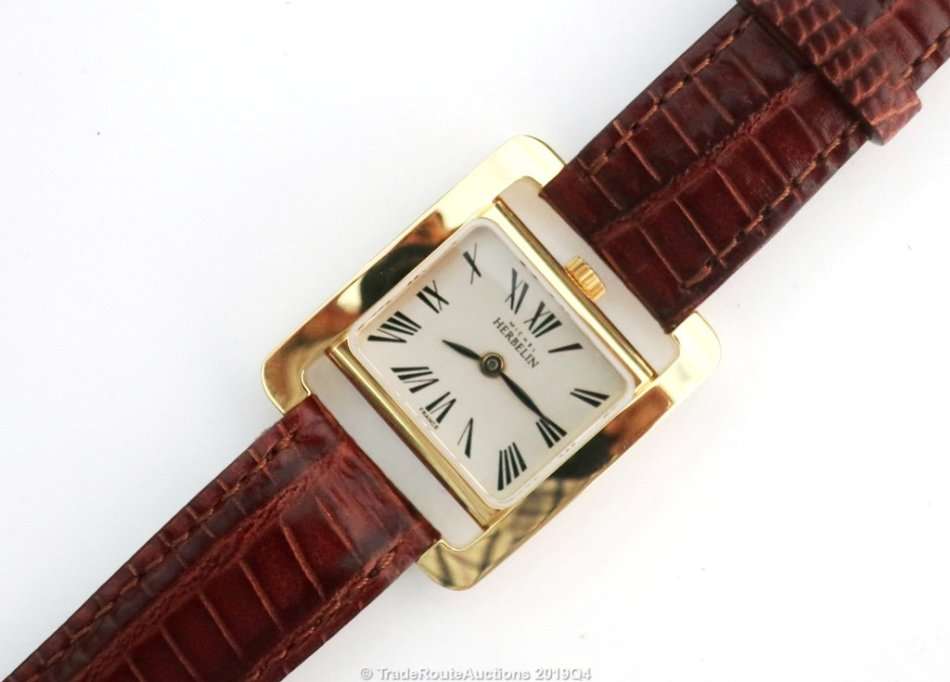 Michel Herbelin Ladies Mini Watch Gold Plated - 17037