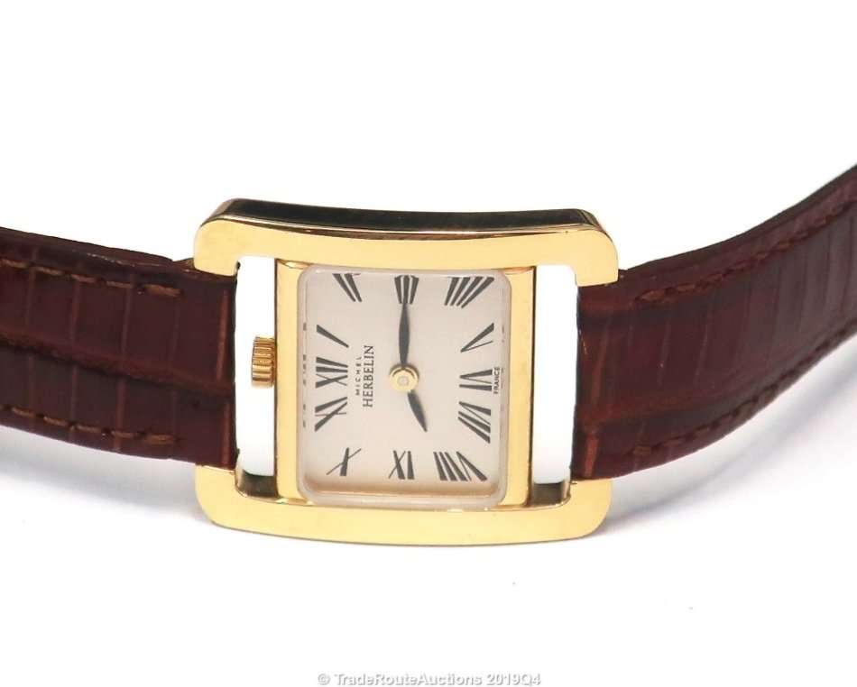 Michel Herbelin Ladies Mini Watch Gold Plated - 17037