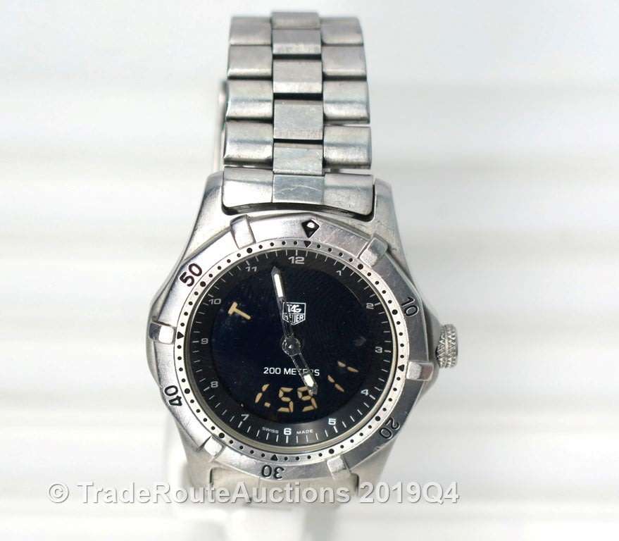 TAG Heuer 2000 Multi Graph Analog / Digital S/Steel Quartz Sport Men's Watch - for spares / repair