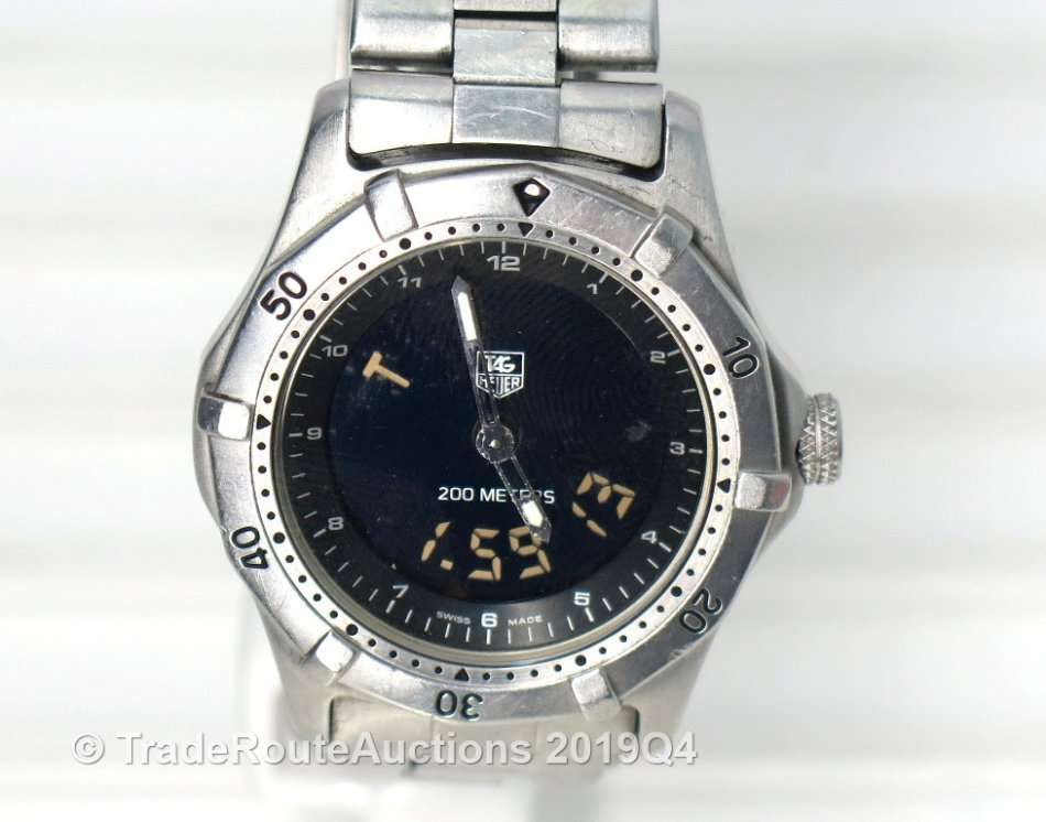 TAG Heuer 2000 Multi Graph Analog / Digital S/Steel Quartz Sport Men's Watch - for spares / repair