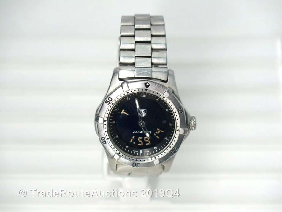 TAG Heuer 2000 Multi Graph Analog / Digital S/Steel Quartz Sport Men's Watch - for spares / repair