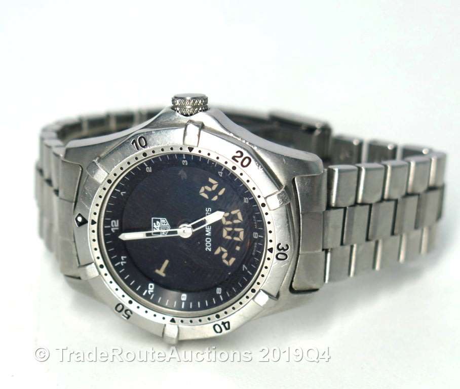 TAG Heuer 2000 Multi Graph Analog / Digital S/Steel Quartz Sport Men's Watch - for spares / repair