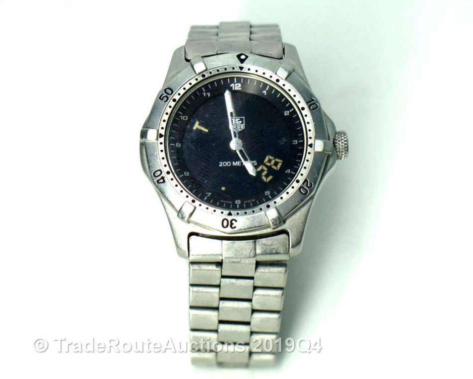 TAG Heuer 2000 Multi Graph Analog / Digital S/Steel Quartz Sport Men's Watch - for spares / repair