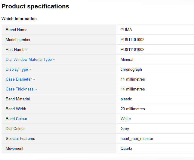 PUMA Unisex PU911101002 Pulse White Digital Watch - Heart Rate Monitor