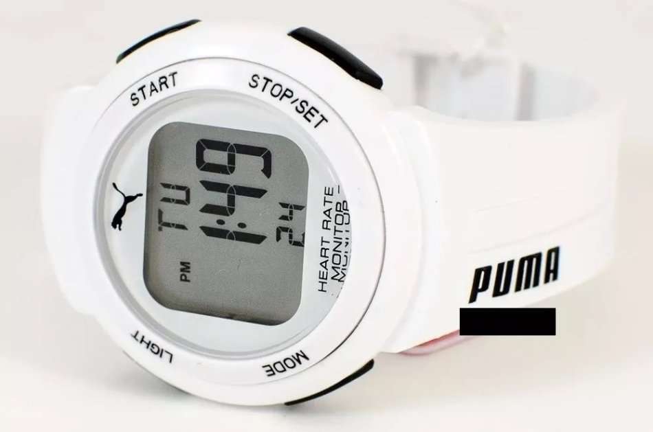 PUMA Unisex PU911101002 Pulse White Digital Watch - Heart Rate Monitor