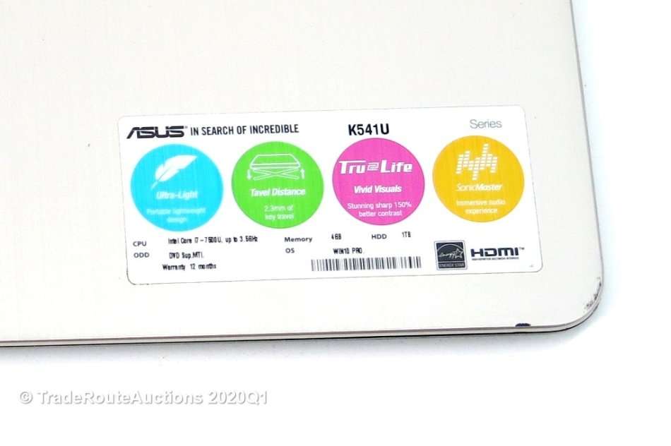 ASUS X541U 15.6 INCH FULL HD NOTEBOOK | CORE i7 7500U 7th Gen 2.7GHZ | 4GB RAM | 1TB HDD | LAPTOP