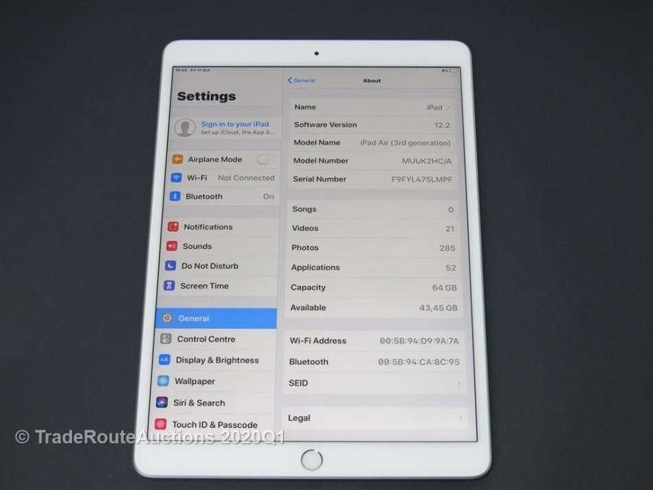 Apple iPad Air 3 2019 10.5", Wi-Fi, 64GB, Silver,  A2152