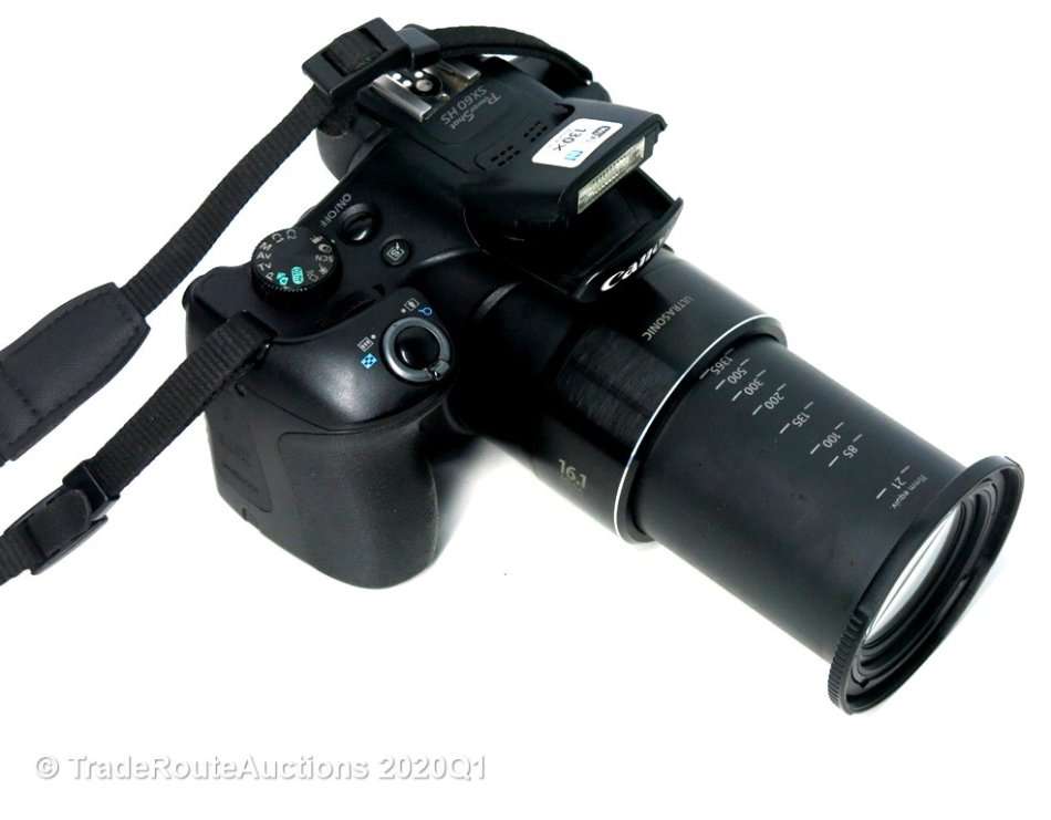 Canon Powershot SX60 HS 16.1MP Digital Camera 65x Optical Zoom Lens 3-inch LCD Tilt Screen (Black)