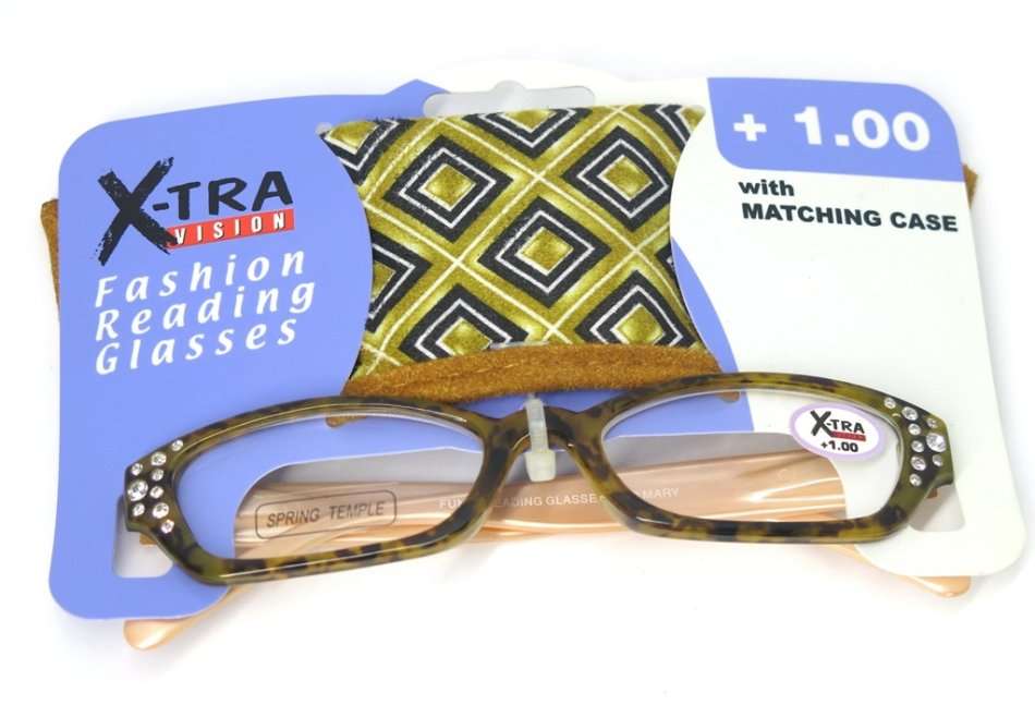 X-TRA VISION Fasion Reading Glasses - with matching case