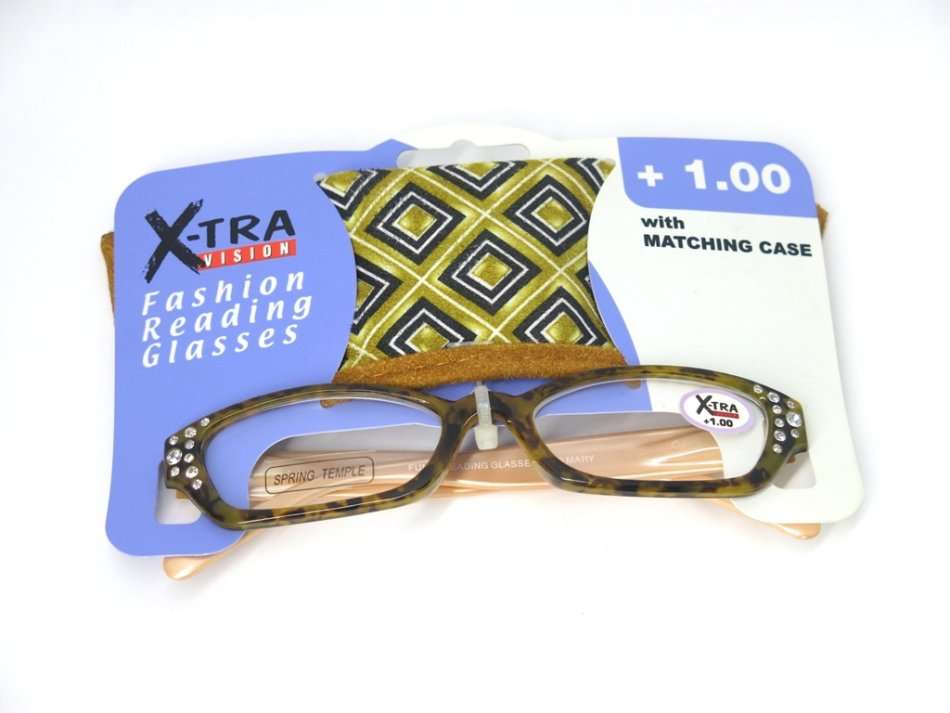 X-TRA VISION Fasion Reading Glasses - with matching case