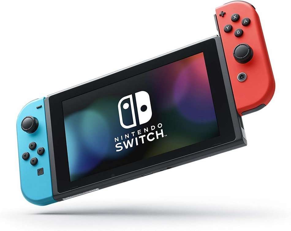 Nintendo Switch Console With Neon Red and Neon Blue Joy-Con