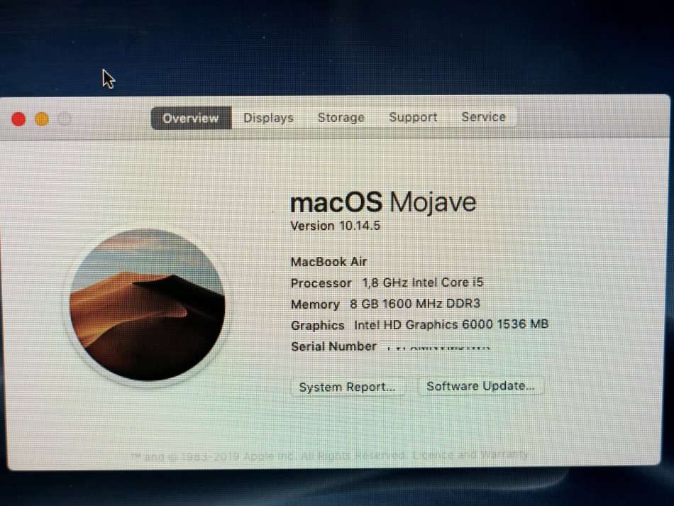 MacBook Air 13.3-inch | Core i5 1.8GHz | 8GB RAM | 128GB SSD MACBOOK AIR 13 INCH 2017 MODEL