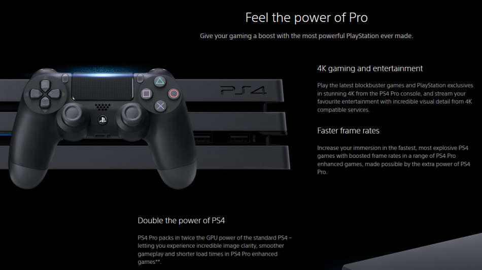 Sony Playstation 4 Console Pro 1TB [cuh7016b] PS4 PRO + 1 Wireless Controller