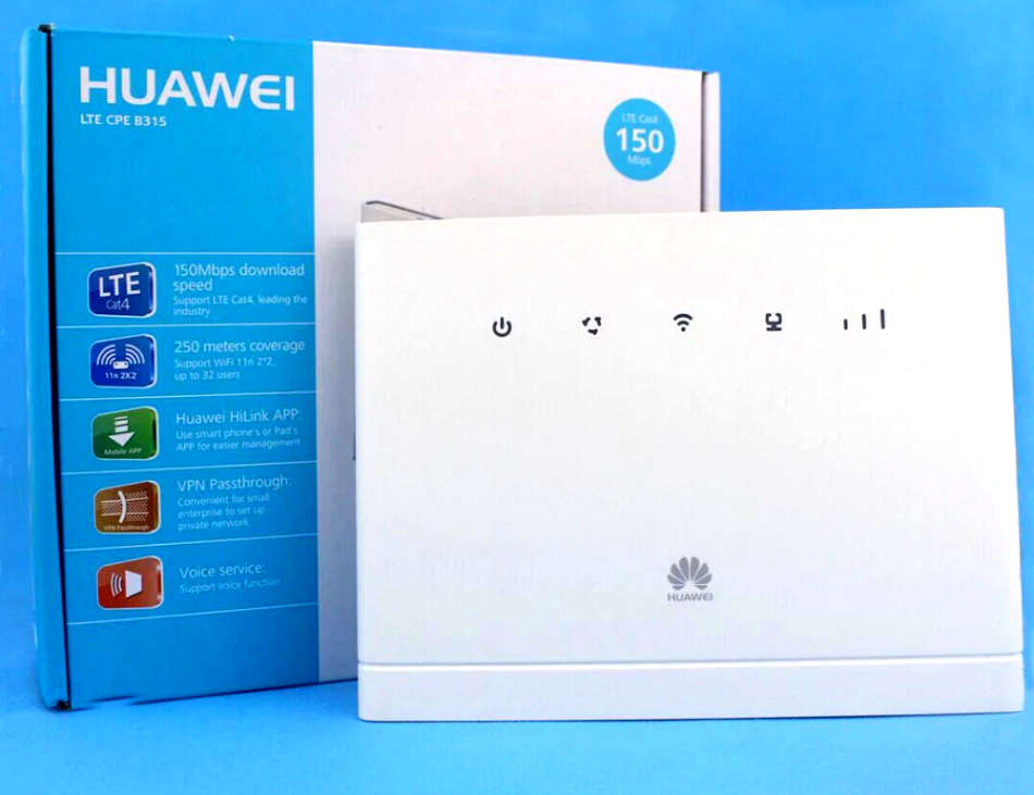 HUAWEI B315S 4G LTE Wifi Modem Router (uses SIM card)