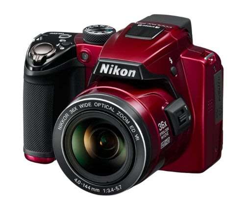 Nikon Coolpix P500 12.1MP Digital Camera with 36x Optical Zoom [ RED ]