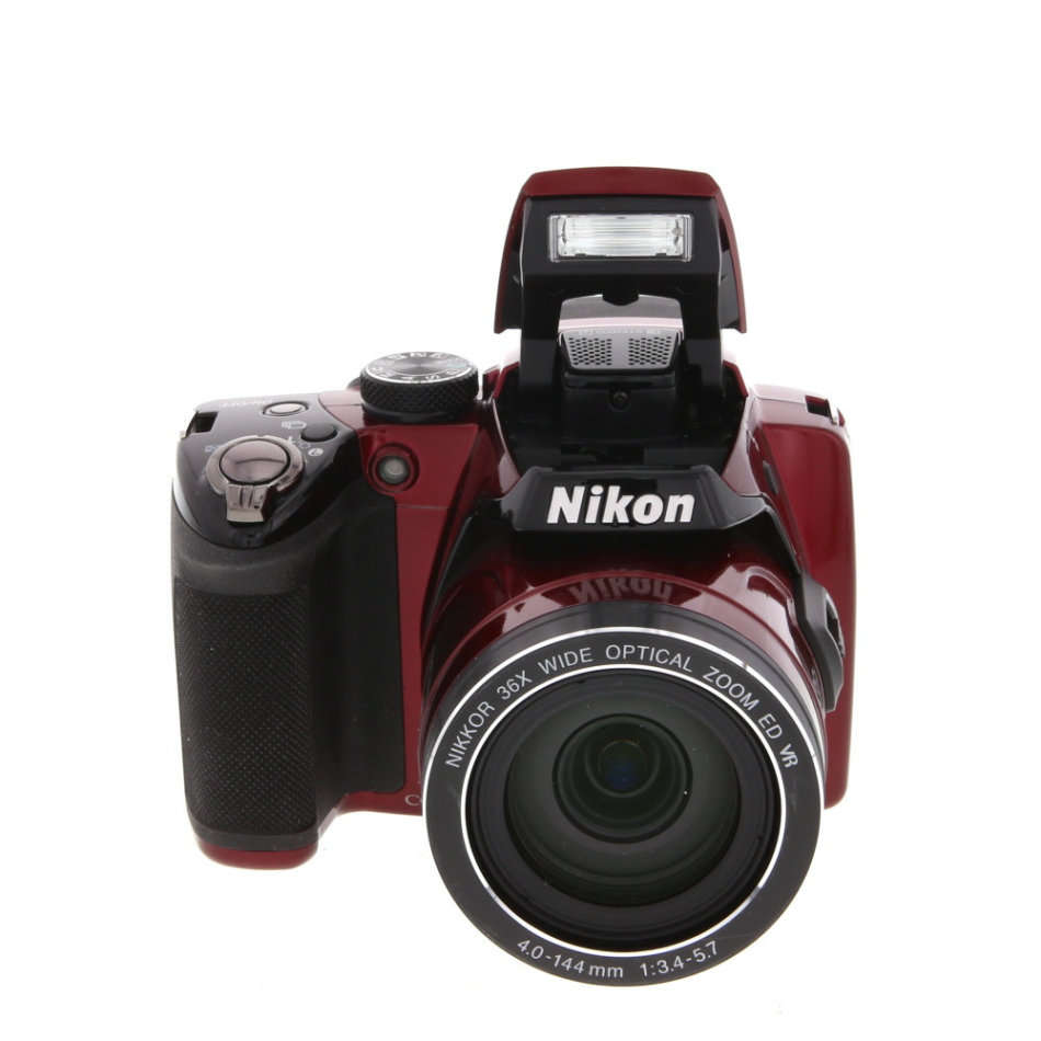 Nikon Coolpix P500 12.1MP Digital Camera with 36x Optical Zoom [ RED ]