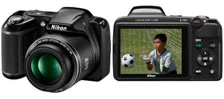 Nikon Coolpix L320 16.1MP Digital Camera with 26x Optical Zoom [ BLACK ] 720p HD Video