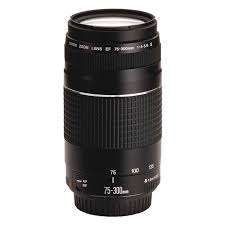 CANON EF 75-300MM ZOOM LENS - PLZ CHECK THE PICTURES FOR CHIPPED FILTER RING